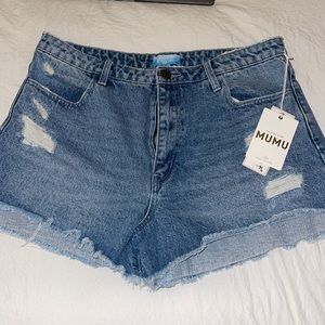 NWT ShowMeYourMuMu Jean Shorts